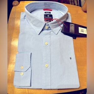 NWT Men’s Victorinox XL Villamont Long Sleeve Linen/Cotton Button Down Shirt